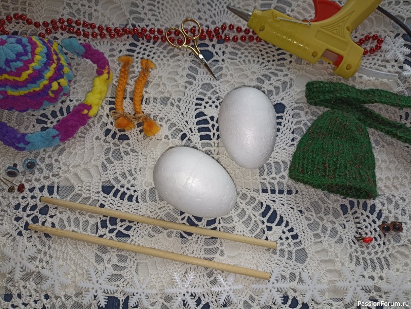 Снеговики на палочке