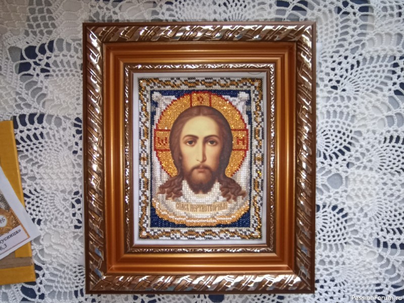 Бисерная вышивка Спас Нерукотворный