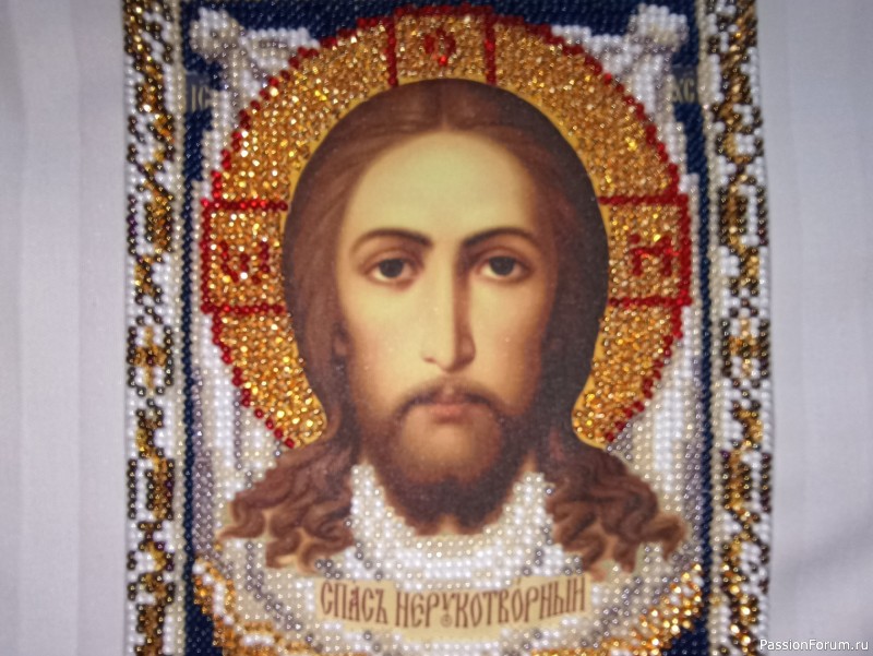 Бисерная вышивка Спас Нерукотворный