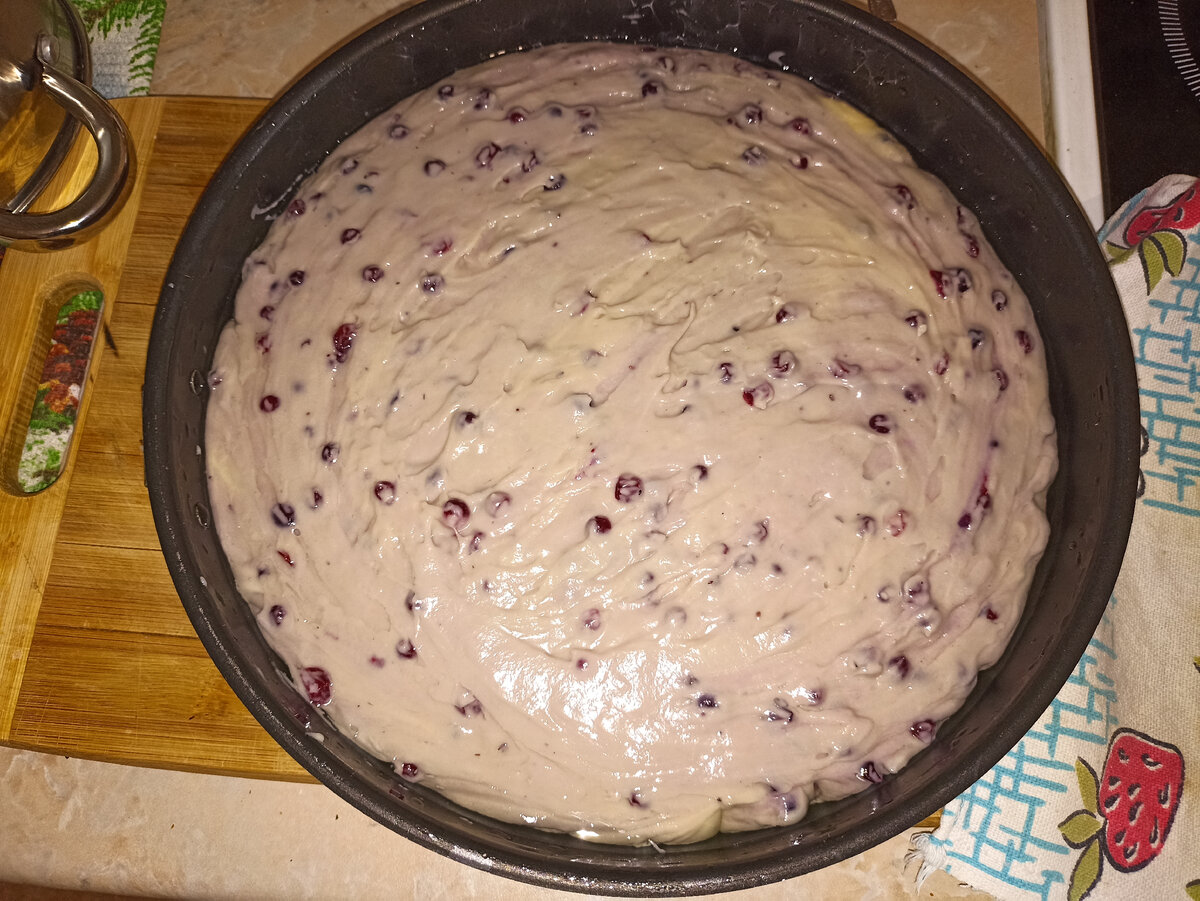 Пирог с брусникой