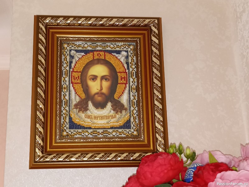 Бисерная вышивка Спас Нерукотворный