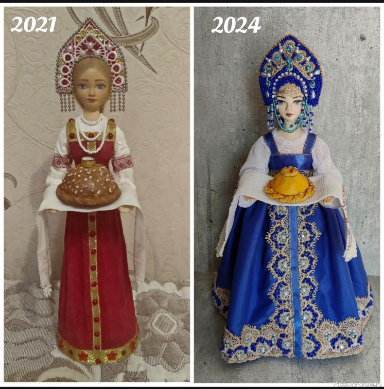 Русская красавица с караваем