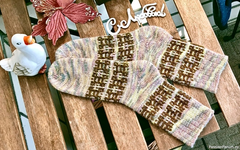 Носочки из пряжи Карелия