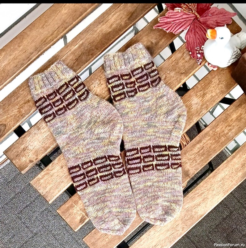 Носочки из пряжи Карелия