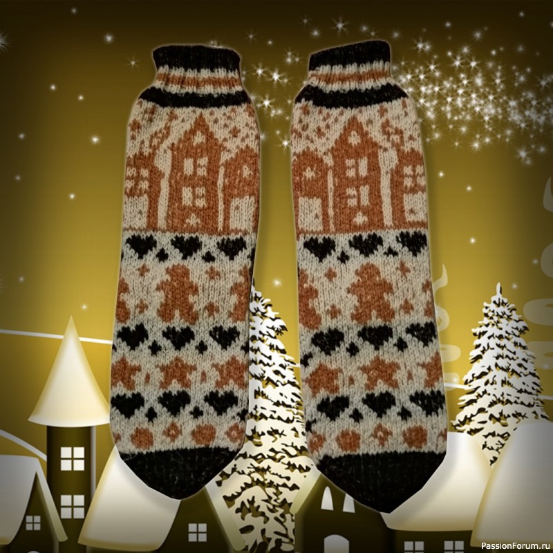 Жаккардовые носки "Рождество"