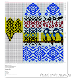 ​Жаккард. Варежки &quot;Синички&quot;. Схемы
