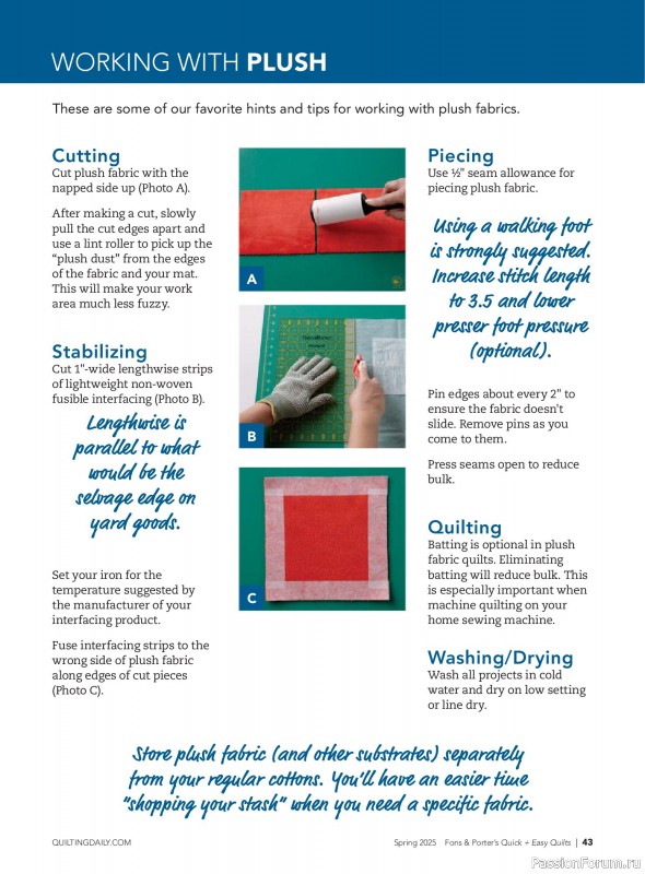 Коллекция проектов для рукодельниц в журнале «Quick+Easy Quilts - Spring 2025»
