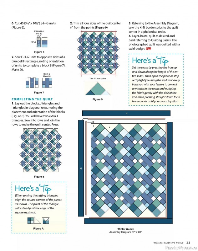 Коллекция проектов для рукодельниц в журнале «Quilter's World - Winter 2025»