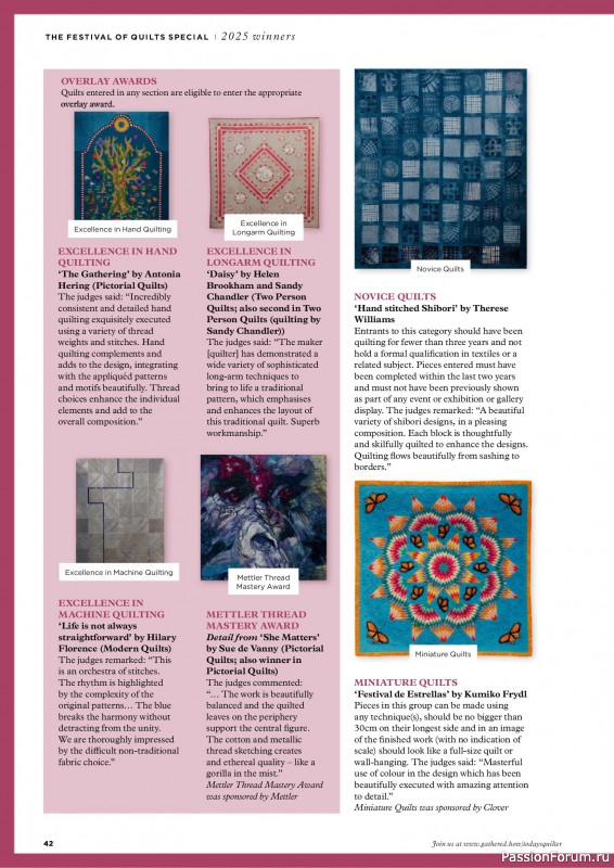 Коллекция проектов для рукодельниц в журнале «Todays Quilter №132 2025»