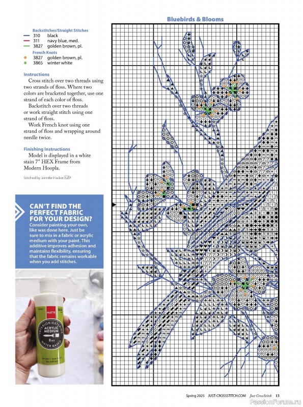 Коллекция вышивки в журнале «Just CrossStitch - Spring 2025»