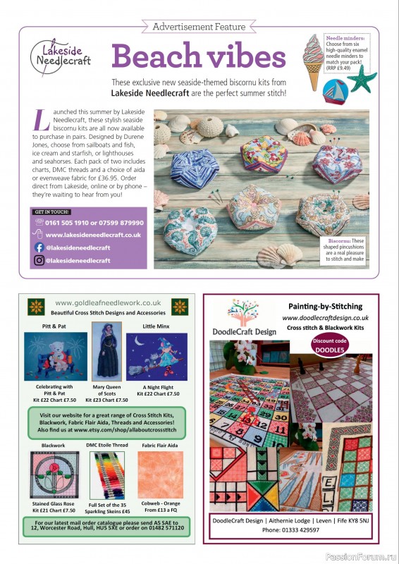 Коллекция вышивки в журнале «The World of Cross Stitching №363 2025»