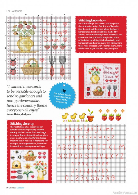 Коллекция вышивки в журнале «Ultimate Cross Stitch Gardens 2026»