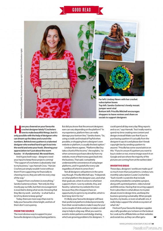 Вязаные проекты крючком в журнале «Simply Crochet №165 2025»