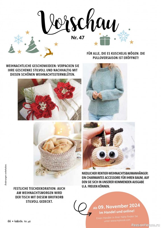 Вязаные проекты в журнале «Hakeln das Maschen Magazin №46 2024»