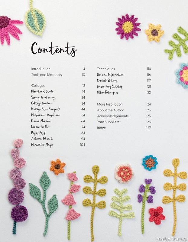 Bязаные проекты в журнале «100 crochet: flowers, plants and petals»