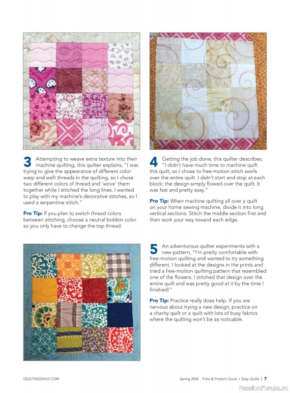 Коллекция проектов для рукодельниц в журнале &laquo;Quick+Easy Quilts - Spring 2026&raquo;