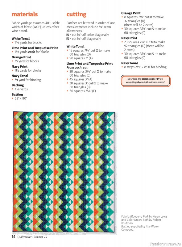 Коллекция проектов для рукодельниц в журнале «Quiltmaker №221 2025»
