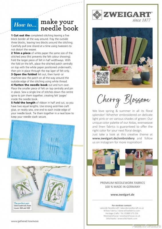 Коллекция вышивки в журнале &laquo;The World of Cross Stitching №369 2026&raquo;