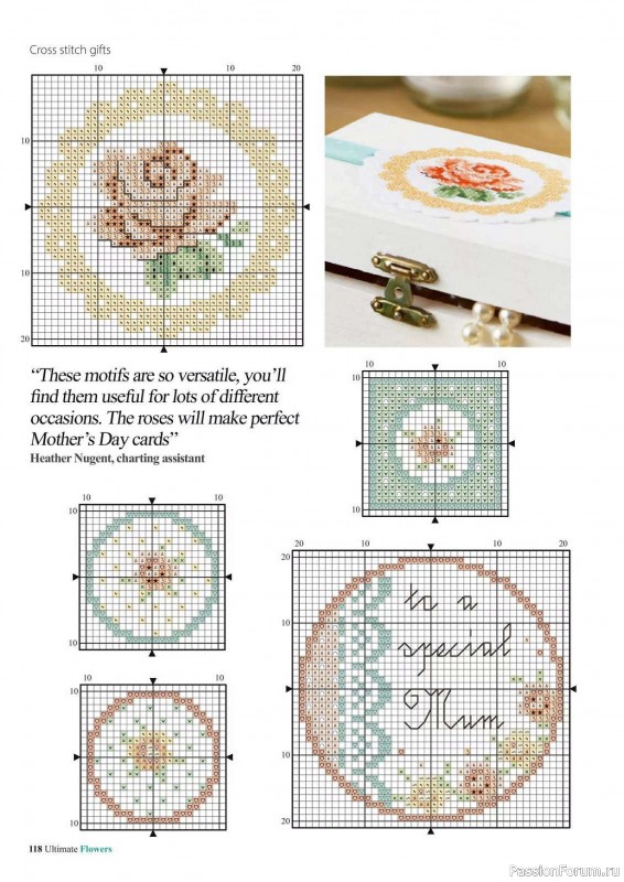 Коллекция вышивки в журнале «Ultimate CrossStitch Flowers - 2025»