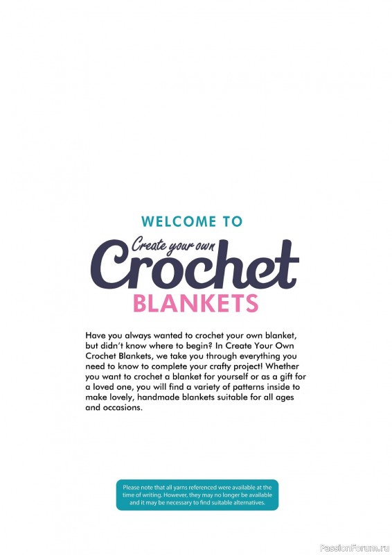 Вязаные проекты крючком в журнале «Create Your Own Crochet Blankets - 2023»