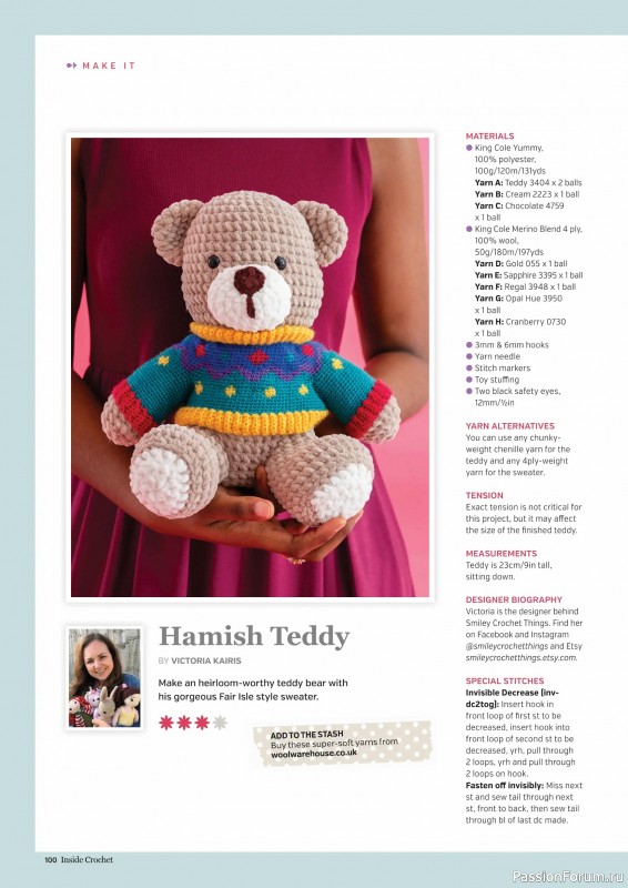 Вязаные проекты крючком в журнале &laquo;Inside Crochet №185 2025&raquo;