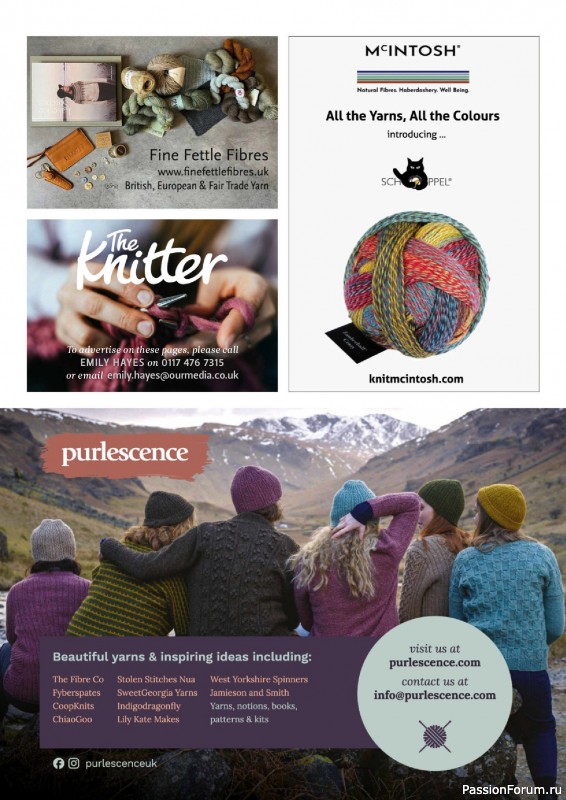 Вязаные проекты спицами в журнале «The Knitter №221 2025»