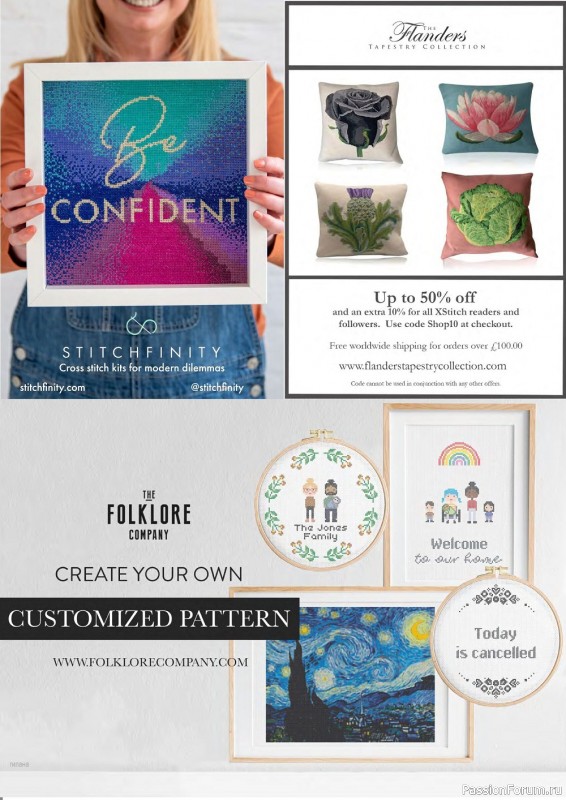 Коллекция вышивки в журнале «XStitch Magazine №22 2022»