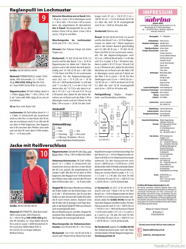 Вязаные модели в журнале &laquo;Sabrina №3 2026 German&raquo;