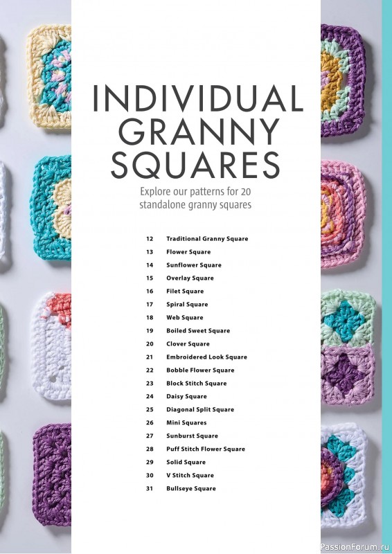 Вязаные проекты крючком в журнале «Crochet Granny Squares - 1st Edition 2025»