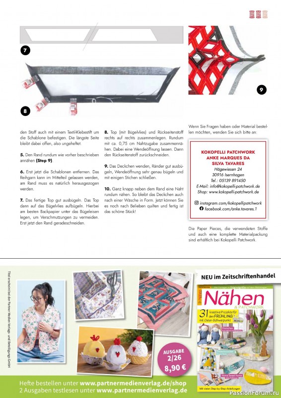 Коллекция проектов для рукодельниц в журнале &laquo;Patchwork das Magazin №3 2026&raquo;