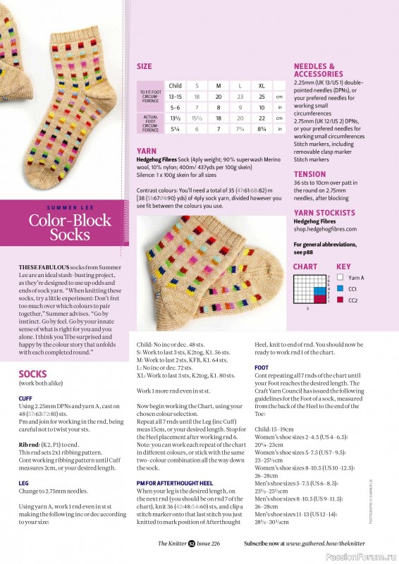 Вязаные проекты спицами в журнале &laquo;The Knitter №226 2026&raquo;