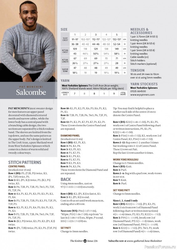 Вязаные проекты спицами в журнале &laquo;The Knitter №226 2026&raquo;