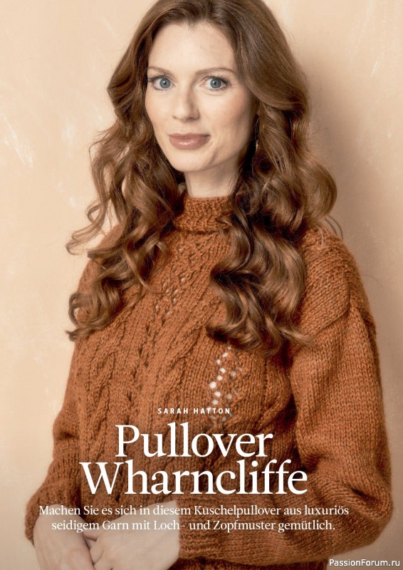 Вязаные проекты спицами в журнале «The Knitter №79 2025 Germany»