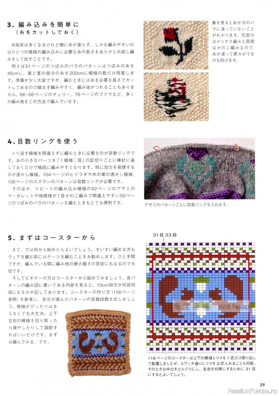 Вязаные проекты в книге «Flower Knitting». Часть 1