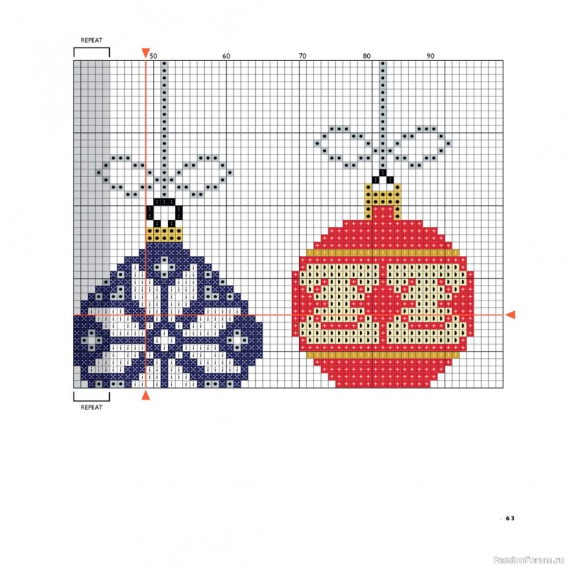 Коллекция вышивки в книге «Cross-Stitch for the Holidays»