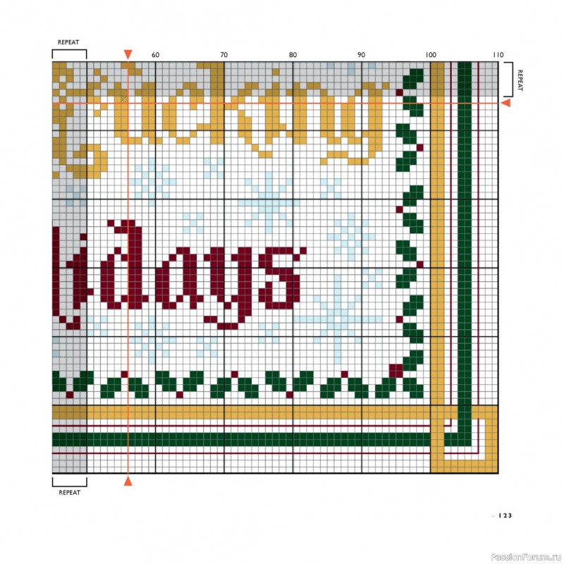 Коллекция вышивки в книге «Cross-Stitch for the Holidays»