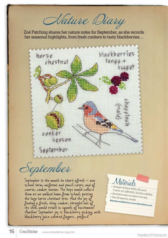 Коллекция вышивки в журнале «CrossStitcher №387 2022»