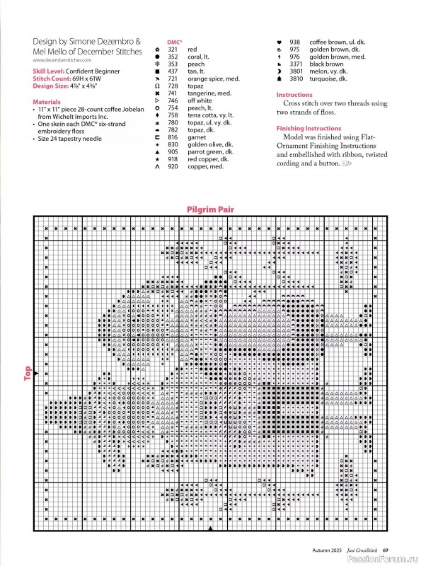 Коллекция вышивки в журнале «Just CrossStitch - Autumn 2025»