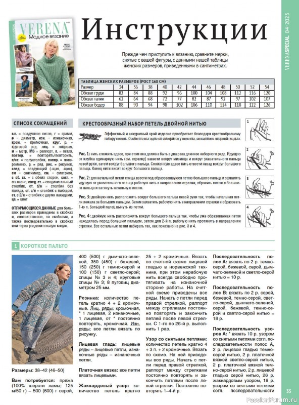 Вязаные модели в журнале &laquo;Модное вязание №4 2025&raquo;
