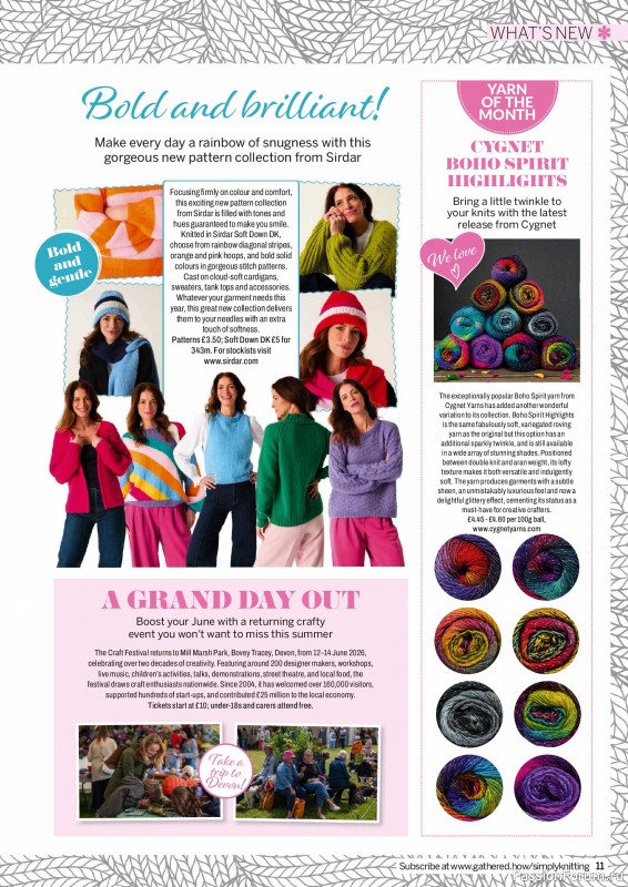 Вязаные проекты в журнале &laquo;Simply Knitting №276 2026&raquo;