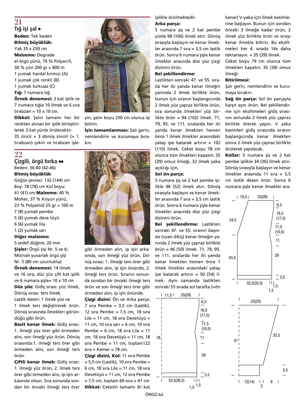 Трикотаж для женщин в журнале "Buгda Orgu" №3 2021