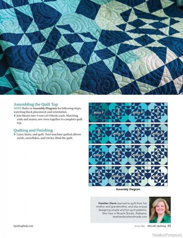 Коллекция проектов для рукодельниц в журнале «McCall's Quilting - Winter 2026»