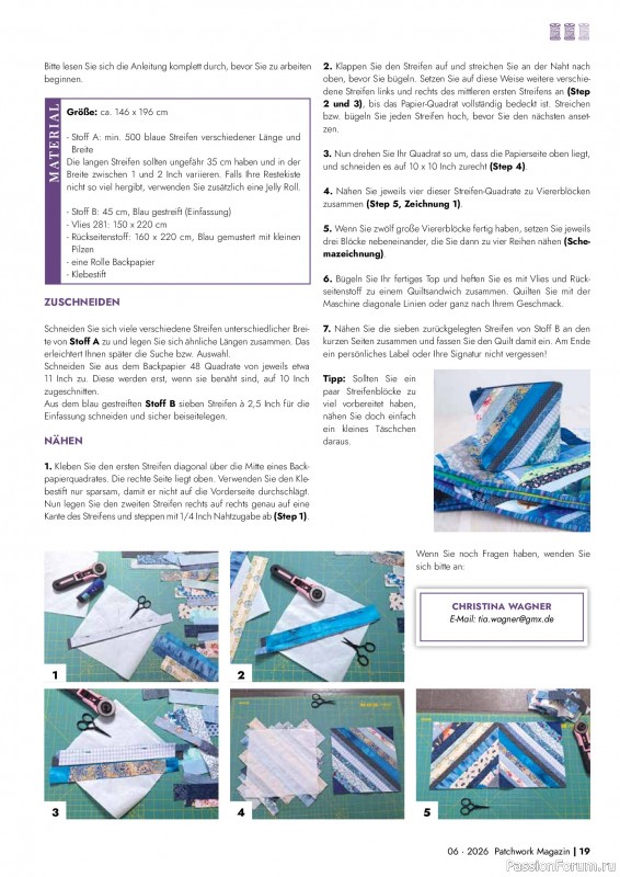 Коллекция проектов для рукодельниц в журнале &laquo;Patchwork Magazin №6 2026&raquo;