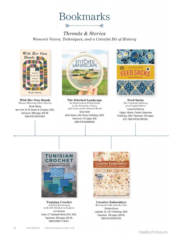 Коллекция проектов для рукодельниц в журнале &laquo;PieceWork - Spring 2025&raquo;