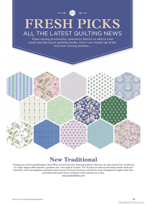 Коллекция проектов для рукодельниц в журнале «Todays Quilter №130 2025»