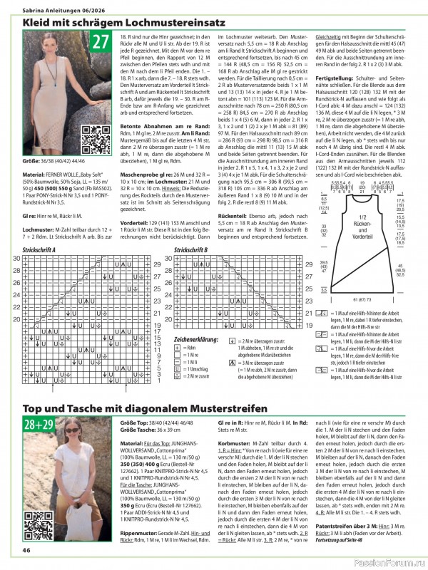 Вязаные модели в журнале &laquo;Sabrina №6 2026 German&raquo;