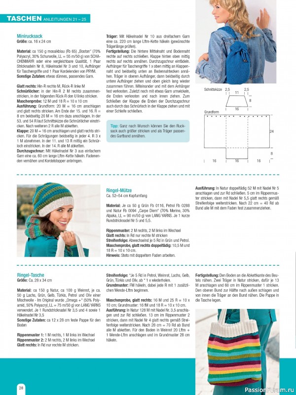 Вязаные проекты спицами в журнале «Hundert Seiten voller Ideen №4 2025»