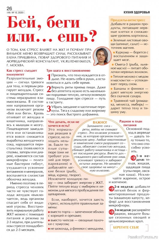 Коллекция кулинарных рецептов в журнале «Наша кухня №10 2026»