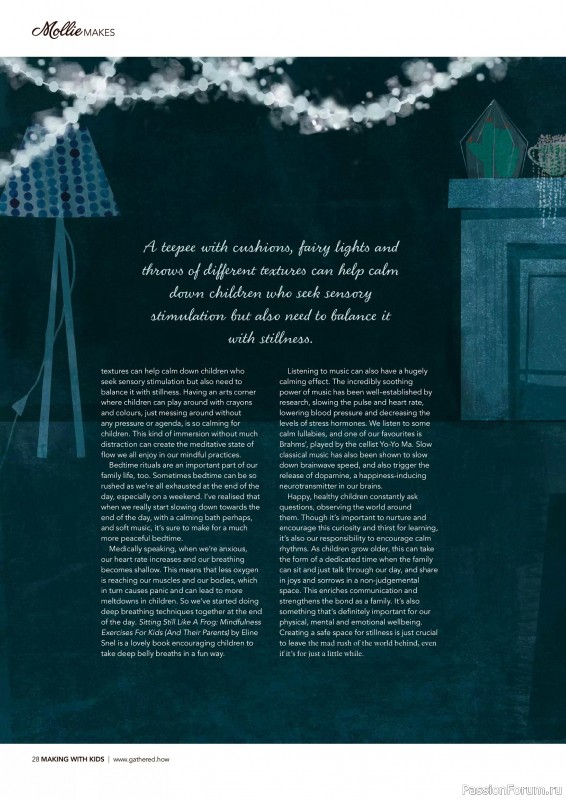 Коллекция проектов для рукодельниц в журнале «Mollie Makes – Making with Kids 2025»