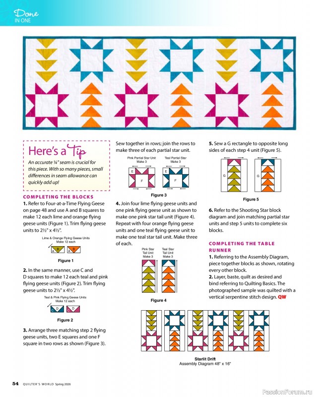 Коллекция проектов для рукодельниц в журнале «Quilter's World - Spring 2026»